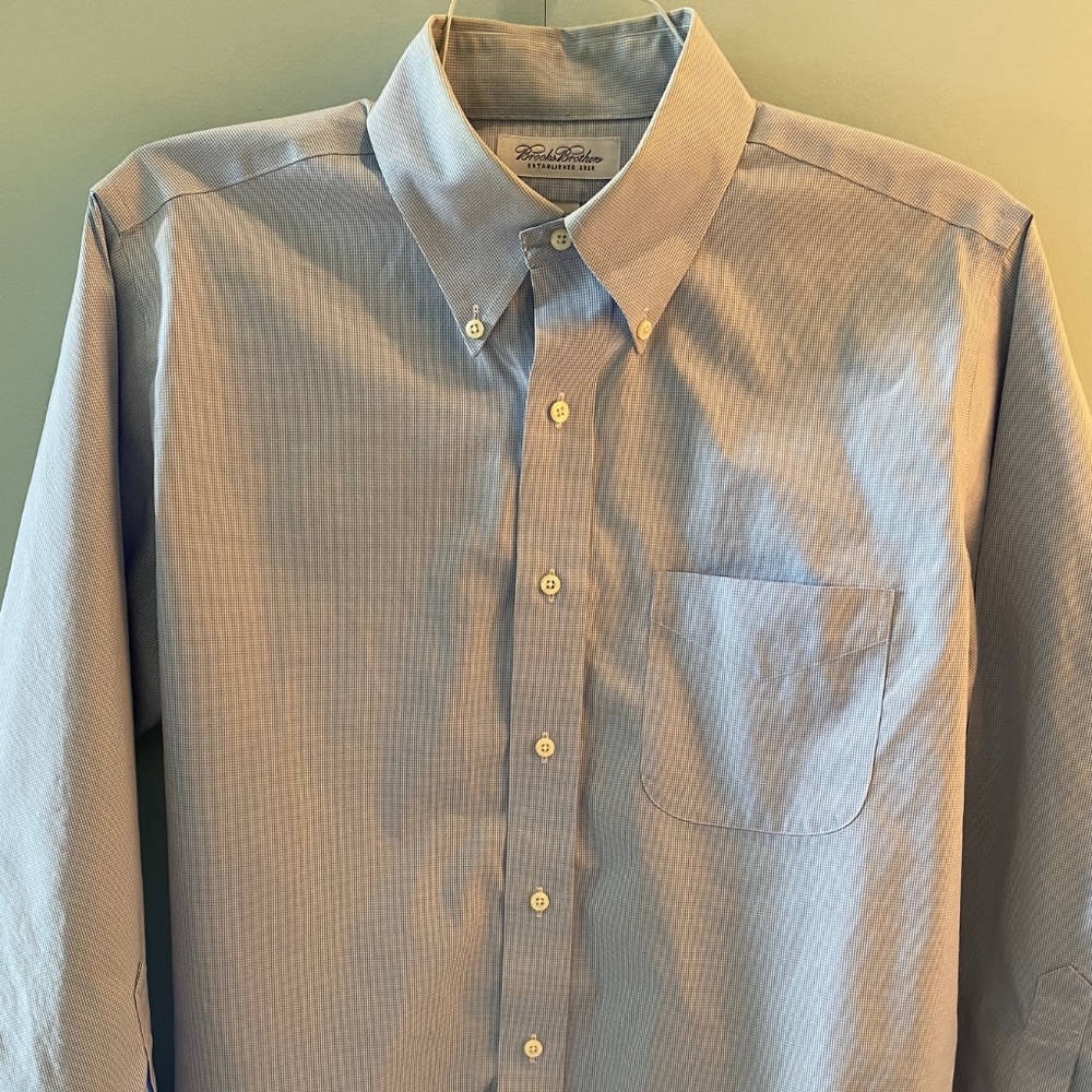 Brooks Brothers herringbone shirt 15.5x33